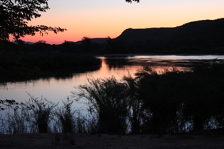 Sonnenuntergang in Ruacana
