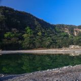 Frühmorgens an der Laguna de Alegría.
