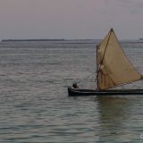 Selbst gebautes Segelboot der Kuna-Indianer.
