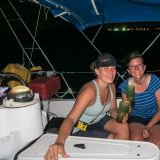 Bei der Einfahrt in den Hafen von Cartagena stossen wir auf eine tolle Reise an, mit einem feinen Schlückchen "Flor de Caña" aus Nicaragua. 
