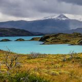 Der Lago Pehoé im "Parque Nacional Torres del Paine". 
