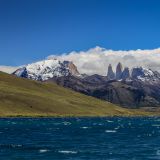 Unsere letzte Nacht verbringen wir an der Laguna Azul, ebenfalls im Torres del Paine ...
