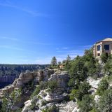 Das Besucher-Zentrum am North-Rim des berühmten Grand-Canyon ...
