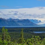 Auf dem Glenn Highway erblicken wir die Gletscherzunge des Matanuska Gletschers.

