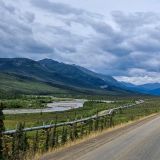 Die Trans Alaska Pipeline, unser ständiger Begleiter auf dem Weg nach Deadhorse. 
