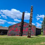 In Hazelton besuchen wir das "Ksan Historical Village" ...
