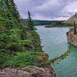 Auf dem Weg nach Whitehorse unternehmen wir einen kurzen Marsch zu den berühmten "5 Finger Rapids" im Yukon. 
