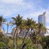 Sicht vom Royal Botanic Garden auf die Stadt.
