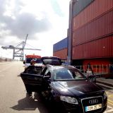 Man erwartet uns bereits bei der "CMA CGM LA TOUR".
