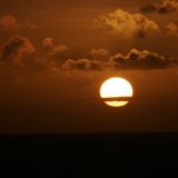 Sonnenuntergang ueber dem Atlantik.
