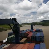 Hier folgt der eigentliche Teil des Panama-Kanals. Vor rund 100 Jahren wurde dieses Teilstueck von Menschenhand aus dem Felsen gehauen. 
