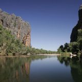 Die "Windjana Gorge" in den "Kimberleys". 
