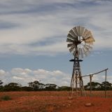 Windrad auf dem Weg zum Gawler Ranges National Park.
