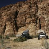 Bushcamping nahe dem Hoanib River Flussbett, aber in Elefantensicherer Umgebung.

