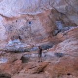 Roger beim "Fötala" in der "Cathedral Gorge". 
