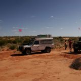 Mit zwei Landys starten wir nun unser nächstes Abenteuer, die Durchquerung der "Simpson Desert". Aber zuerst...
