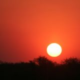 Sonnenuntergang über der Pampa
