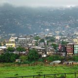Das Armenviertel von Freetown (Sierra Leone), direkt am Hafen
