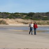 Die einzigen Touristen, menschenleere Strände
