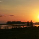 Sonnenuntergang über der Pampa
