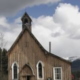Kirche in Barkerville. Hier werden übrigens immer noch offiziell Messen abgehalten. 

