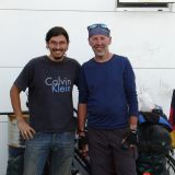 Treffen auf der Ruta 5, ein deutscher Radler in Chile. 
