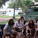 Hardcore-Camping. Zu viert im Landy ;-)
