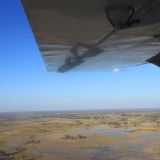 Flug uebers Okavango-Delta
