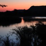 Sonnenuntergang am Kunene River
