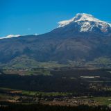 Blick auf den 5'790 Meter hohen Vulkan Cayambe.
