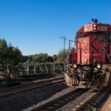 Der berühmteste Zug Mexikos fährt ein, der "El Chepe".
