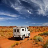 Auf der Potash-Road fühlt man sich wie im australischen Outback ...
