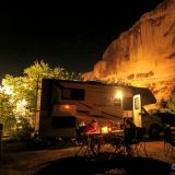Unser Schlafplatz für zwei Nächte - der BLM Campground "Goose Island" in der Nähe von Moab.
