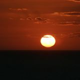 Sonnenuntergang ueber dem Pazifik.

