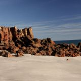 Schöne Felsformationen beim "Quondong Point" im "Cape Leveque".
