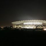 Als wir das letzte Mal in Kapstadt waren sahen wir nur das Gerüst vom Stadion, jetzt sieht es schon ziemlich imposant aus.
