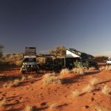 Das Red Dune Camp in der namibischen Kalahari. Hier fand die unvergessliche Sylvester-Party statt.

