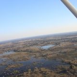Flug uebers Okavango-Delta
