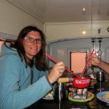 Unser in Ecuador gekauftes Fondue, haben wir uns extra für den Salar de Uyuni aufgehoben. Und das Warten hat sich gelohnt!
