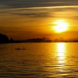Sonnenaufgang über dem Rio Cuiaba.
