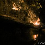 Am Abend haben wir die Sloquet Hot Springs für uns alleine. Die Kerzen haben wir selber mitgenommen. 
