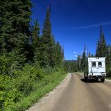 Mogli auf dem Weg zum Clearwater Lake, im Wells Gray Provincial Park. 
