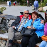 Der Lake Louise im Banff N.P. ist so langweilig, da fotografieren wir uns doch lieber selber. 
