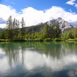 Blick auf den Hausberg von Banff Dorf.
