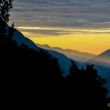 Sonnenaufgang über Baños.
