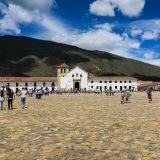 Blick auf die Plaza Mayor in Villa de Leyva.
