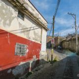 Immer enger werdende Auffahrt zum "Morrill RV Park" in Guanajuato.
