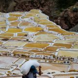 Anschliessend wird das Salz in mühseliger Arbeit heraus gepickelt und von den Männern in 50kg Säcken den Berg hochgetragen.
