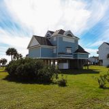 Gepflegte Gegend auf Galveston Island.
