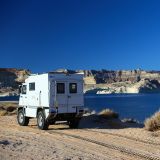 Einsamer Übernachtungsplatz direkt am Lake Powell.
